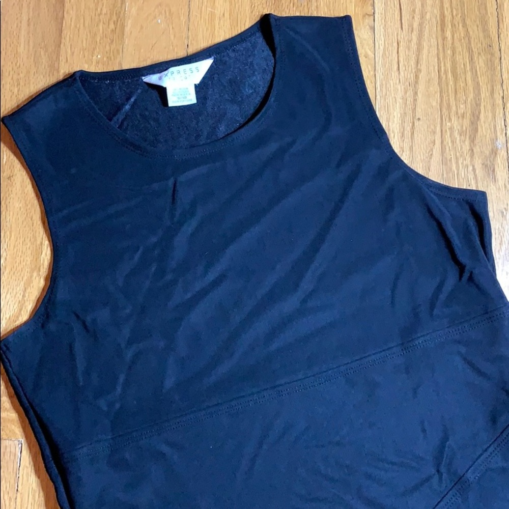 Express Tricot Basic Black/Diagonal Slimming Seams - image 3